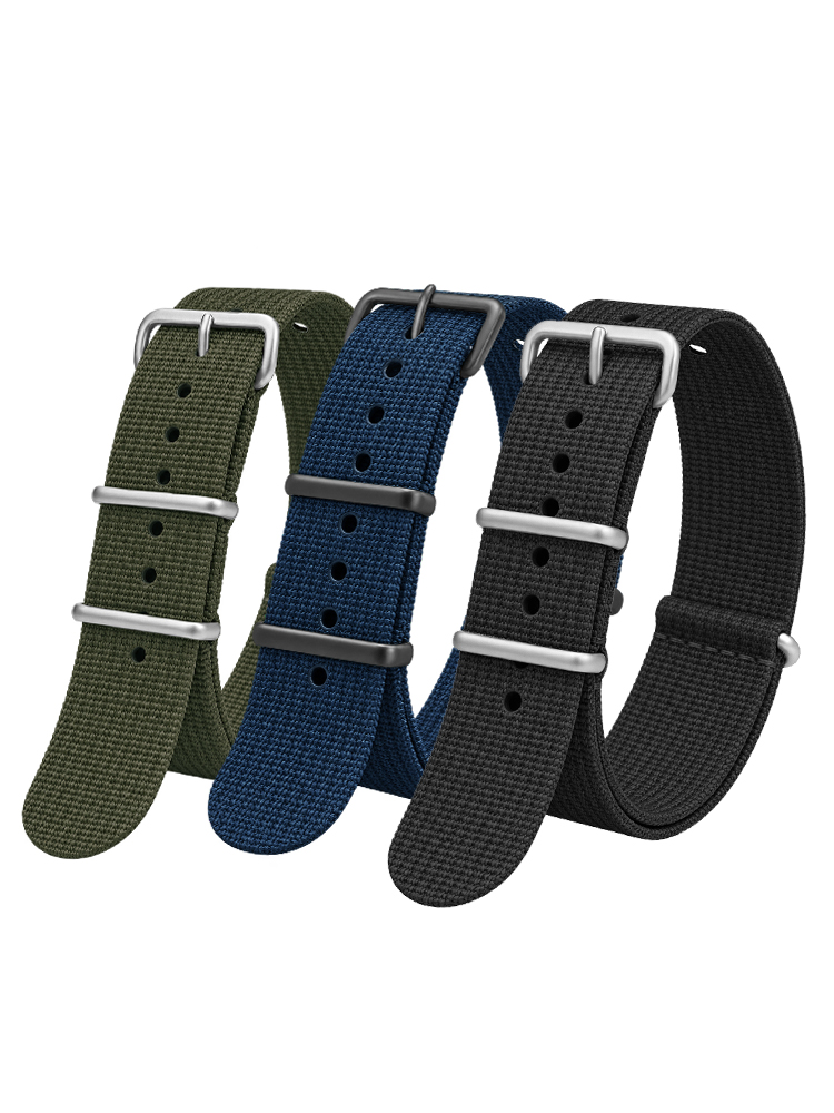 Nato Strap Nylon - Bracelet en Nylon nervuré pour Seiko,