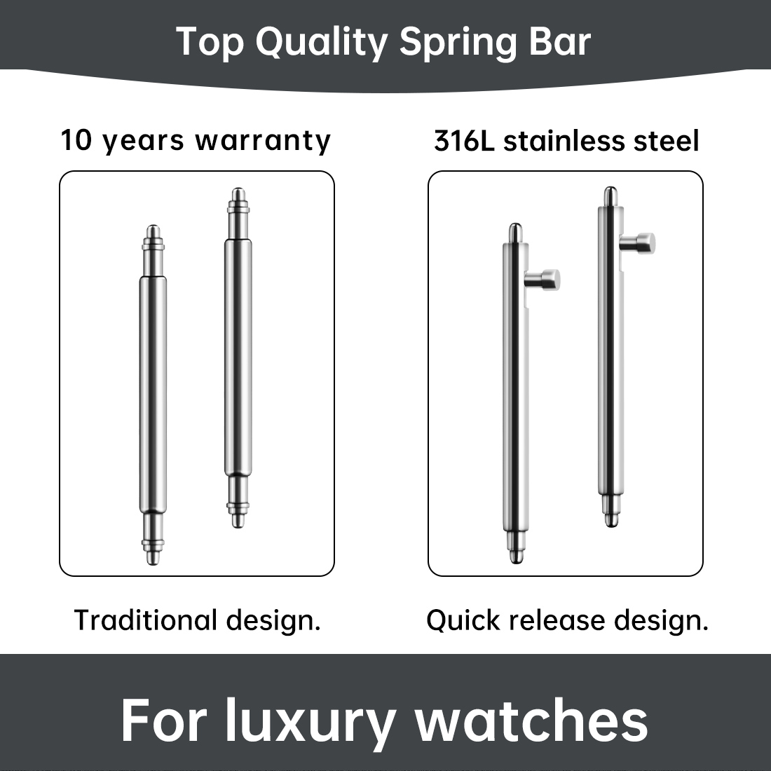 Maikes 316L acier inoxydable m - Curved Spring Bar avis et prix